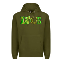 Army Green love with horseshoe Premium Hoodie - AdoDesignShop