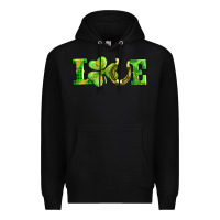 Black love with horseshoe Premium Hoodie - AdoDesignShop