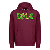 Burgundy love with horseshoe Premium Hoodie - AdoDesignShop