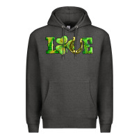Charcoal Heather love with horseshoe Premium Hoodie - AdoDesignShop