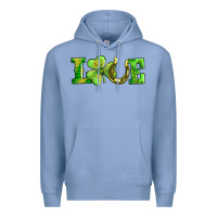 Colony Blue love with horseshoe Premium Hoodie - AdoDesignShop
