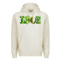 Oatmeal Heather love with horseshoe Premium Hoodie - AdoDesignShop