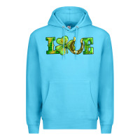 Ocean Blue love with horseshoe Premium Hoodie - AdoDesignShop