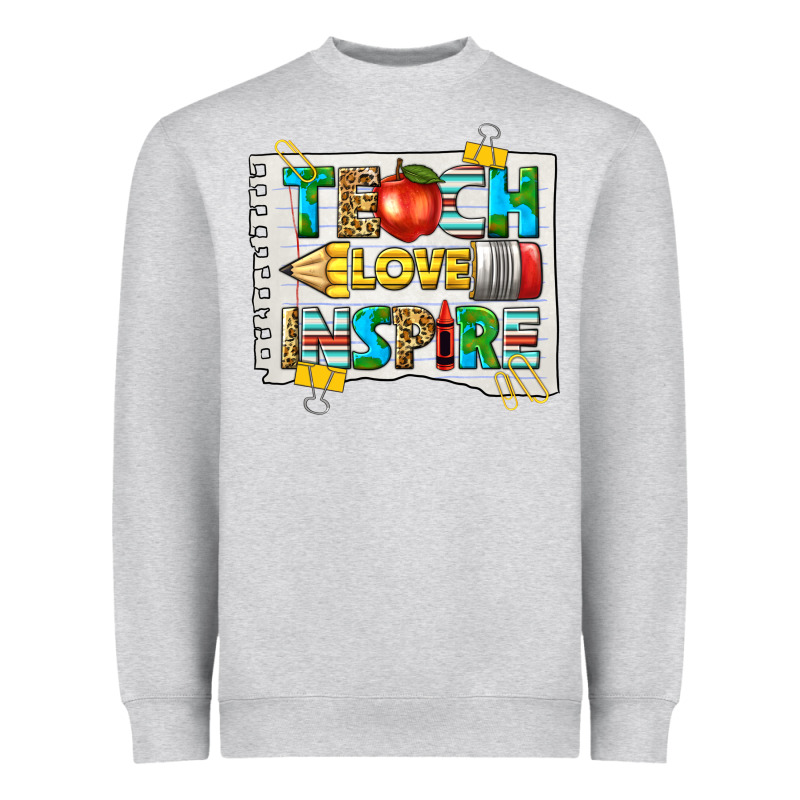 Teach Love Inspire Heavyweight Sweatshirt by texasbilliewilder | Teevron