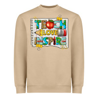 Mushroom teach love inspire Heavyweight Sweatshirt - texasbilliewilder