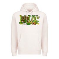 Pale Pink St. Patrick's Day love dog paw Premium Hoodie - BundleAndBundleShop