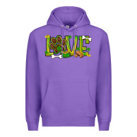 Purple St. Patrick's Day love dog paw Premium Hoodie - BundleAndBundleShop
