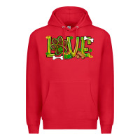 Red St. Patrick's Day love dog paw Premium Hoodie - BundleAndBundleShop