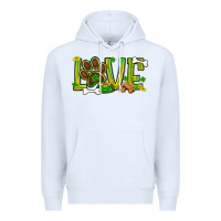 White St. Patrick's Day love dog paw Premium Hoodie - BundleAndBundleShop