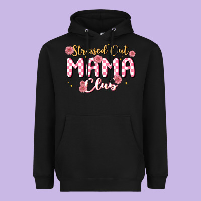 Stressed Out Mama Club Heavyweight Hoodie Designed By Maliassmallbusiness