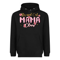 Black stressed out mama club Heavyweight Hoodie - MaliasSmallBusiness