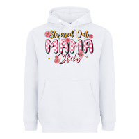 White stressed out mama club Heavyweight Hoodie - MaliasSmallBusiness