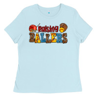 Baby Blue raising ballers Ladies Tee - AdoDesignShop