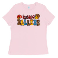 Bubblegum Pink raising ballers Ladies Tee - AdoDesignShop