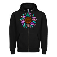 Black sunflower leopard color Zipper Hoodie - JahusDesignShop