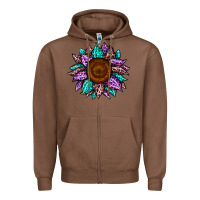 Chestnut sunflower leopard color Zipper Hoodie - JahusDesignShop