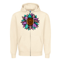 Sandshell sunflower leopard color Zipper Hoodie - JahusDesignShop