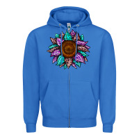 True Royal sunflower leopard color Zipper Hoodie - JahusDesignShop