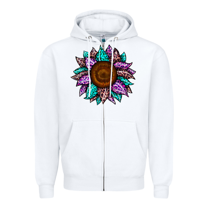 Sunflower Leopard Color Zipper Hoodie by JahusDesignShop | Teevron