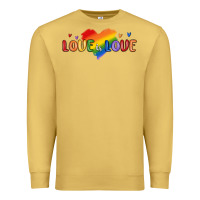 Antique Gold love is love lgbtq Premium Sweatshirt - MaliasSmallBusiness