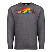 Charcoal Heather love is love lgbtq Premium Sweatshirt - MaliasSmallBusiness