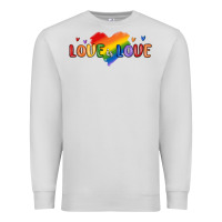 Dove Grey love is love lgbtq Premium Sweatshirt - MaliasSmallBusiness