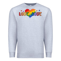 Heather Grey love is love lgbtq Premium Sweatshirt - MaliasSmallBusiness