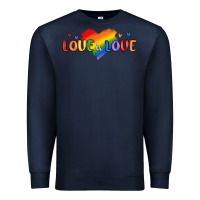 Navy love is love lgbtq Premium Sweatshirt - MaliasSmallBusiness