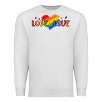 Oatmeal Heather love is love lgbtq Premium Sweatshirt - MaliasSmallBusiness