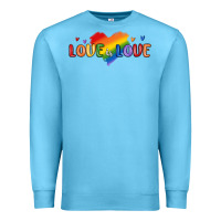 Ocean Blue love is love lgbtq Premium Sweatshirt - MaliasSmallBusiness