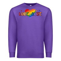 Purple love is love lgbtq Premium Sweatshirt - MaliasSmallBusiness