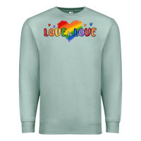 Seafoam love is love lgbtq Premium Sweatshirt - MaliasSmallBusiness