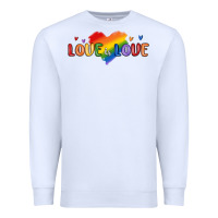 White love is love lgbtq Premium Sweatshirt - MaliasSmallBusiness