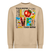 Mushroom teach love inspire teacher Heavyweight Sweatshirt - texasbilliewilder