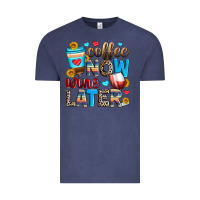 Vintage Denim coffee now wine later Vintage Tee - Zillion Design Studio