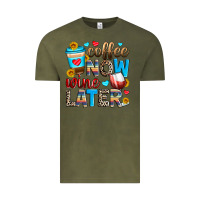 Vintage Olive coffee now wine later Vintage Tee - Zillion Design Studio