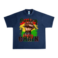Navy Breaking every chain juneteenth Urban Heavy Tee - Zillion Design Studio