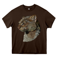 Chocolate Brown Jaguarundi Head Heavy Core Tee - LillyAllenDesigns