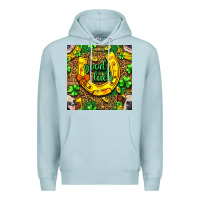 Blue Mist St. Patricks good luck with cow digital paper Premium Hoodie - BundleAndBundleShop
