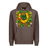Coffee St. Patricks good luck with cow digital paper Premium Hoodie - BundleAndBundleShop