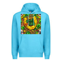 Ocean Blue St. Patricks good luck with cow digital paper Premium Hoodie - BundleAndBundleShop