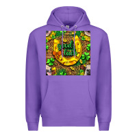 Purple St. Patricks good luck with cow digital paper Premium Hoodie - BundleAndBundleShop