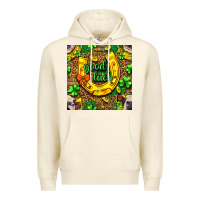 Sandshell St. Patricks good luck with cow digital paper Premium Hoodie - BundleAndBundleShop