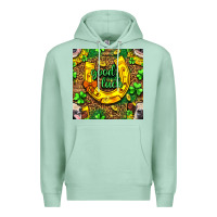 Seafoam St. Patricks good luck with cow digital paper Premium Hoodie - BundleAndBundleShop