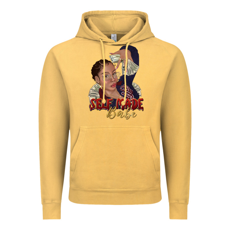 Self Made Babe Afro Black Woman Vintage Hoodie by texasbilliewilder | Teevron