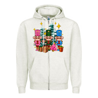 Oatmeal Heather nutcrackers and gifts ado Zipper Hoodie - AdoDesignShop
