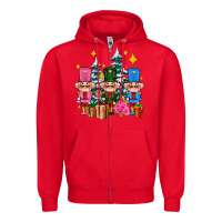 Red nutcrackers and gifts ado Zipper Hoodie - AdoDesignShop