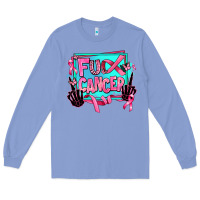 Colony Blue fuck cancer Long Sleeve Tee - AdoDesignShop