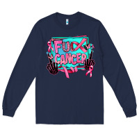 Navy fuck cancer Long Sleeve Tee - AdoDesignShop