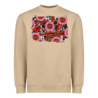 Valentine's Day Sunflowers Leopard Cowhide Background Heavyweight Sweatshirt | Teevron